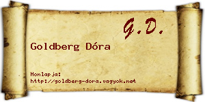 Goldberg Dóra névjegykártya